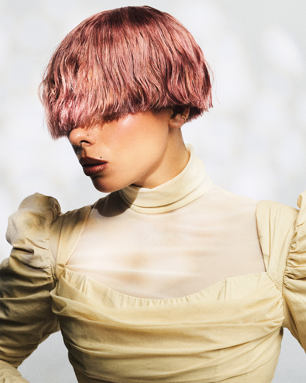 Mushroom Bob With Wet-Look Finish - Jamie Benny - BHA North Western Hairdresser of the Year 2026 Finalist Collection-